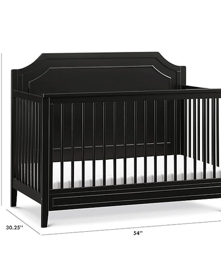 DaVinci Chloe Regency 4-in-1 Convertible Crib in Ebony, Greenguard Gold Certified - LeafyLoom