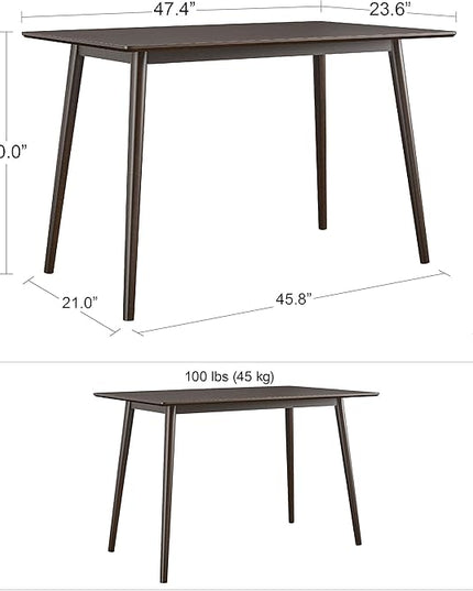 Novogratz Brittany, Walnut Desk - LeafyLoom
