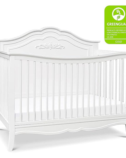 DaVinci Fiona 4-in-1 Convertible Crib in White, Greenguard Gold Certified - LeafyLoom