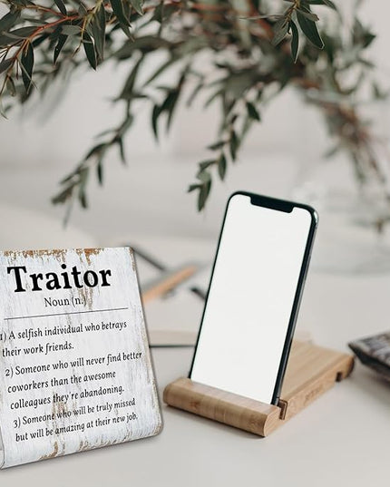 Coworker Leaving Traitor Gifts Sarcastic Farewell Gifts for Coworkers Work Bestie Gifts Going Away Gift for Coworkers Woman Good Luck Gifts for Coworkers Leaving Colleague Farewell Signs Gift LD7 - LeafyLoom