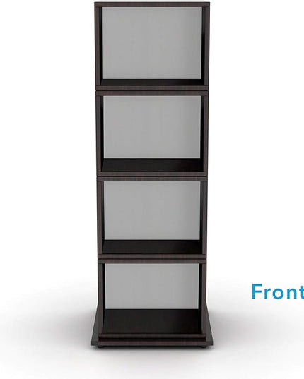 Atlantic 4 Tier Rotating Cube Espresso - LeafyLoom