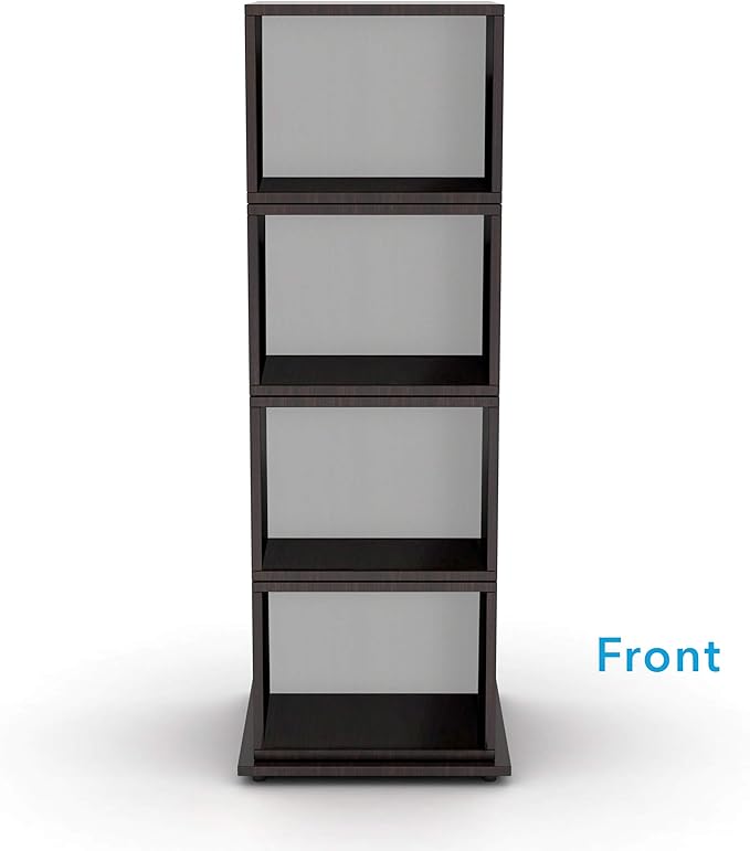 Atlantic 4 Tier Rotating Cube Espresso - LeafyLoom