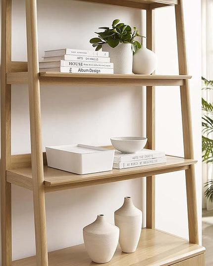 Modway 33" Bookshelf Display Case in Oak - LeafyLoom