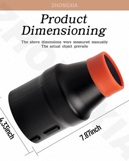 Car Drying Nozzle for Milwaukee M18 Fuel Single Battery 2724-20 2728-20 M18 Leaf Blowers, Car Drying Nozzle for Milwaukee Leaf Blowers with Red Soft Tip Cover - LeafyLoom