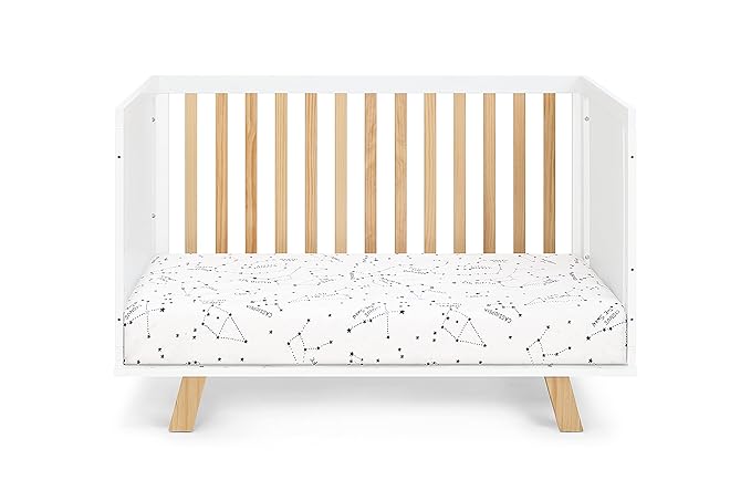Suite Bebe Livia Convertible Crib in White & Natural - LeafyLoom