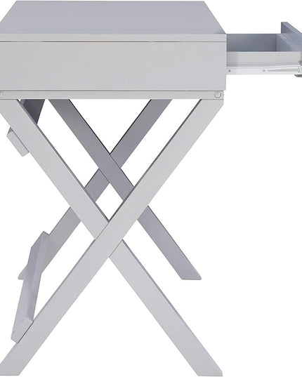 Linon Grey 2-Drawer Writing Jaycee Desk - LeafyLoom