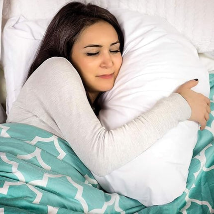DMI Body Pillow, Side Sleeper Pillow and Pregnancy Pillow with Contoured Support to Eliminate Neck, Back, Hip, Joint Pain and Sciatica Relief with Removable Washable Cover, Firm, U Shape Neck Pillow - LeafyLoom
