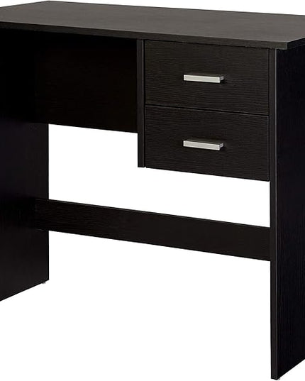 OneSpace Adina 2 Drawers Writing Desk, Black - LeafyLoom