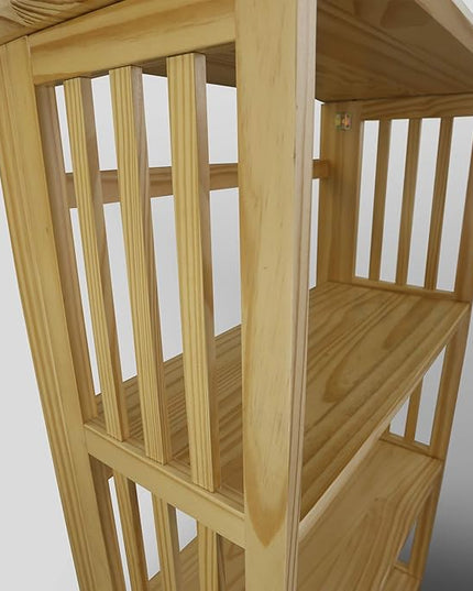 Casual Home "Soho Manhattan 4-Shelf Folding Bookcase 26"" Wide - Natural (333-40) - LeafyLoom