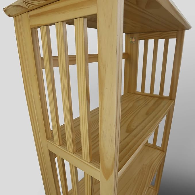 Casual Home "Soho Manhattan 4-Shelf Folding Bookcase 26"" Wide - Natural (333-40) - LeafyLoom