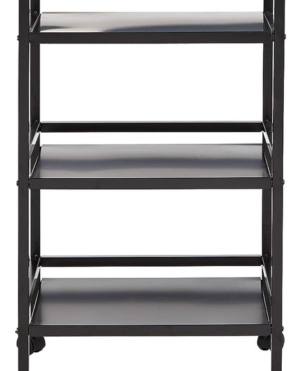 Amazon Basics 3-Tier Metal Rolling Cart, Black - LeafyLoom