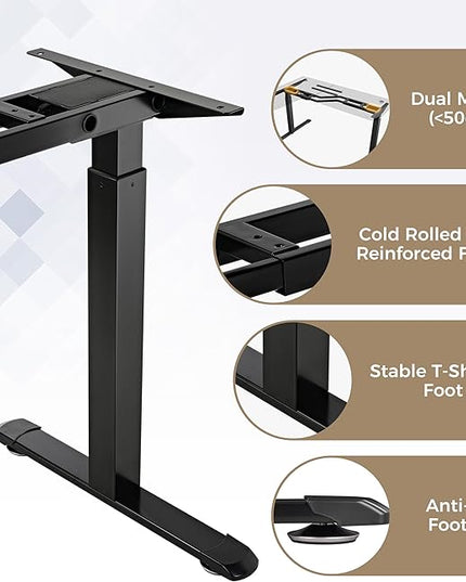 EUREKA ERGONOMIC Standing Desk (61"x43")- L Shaped Desk with Keyboard Tray Adjustable Height Sit Stand Computer Desk Corner Gaming Ergo Desk w Memory Presets, Monitor Stand, LED/USB/Dual Motor, Left - LeafyLoom