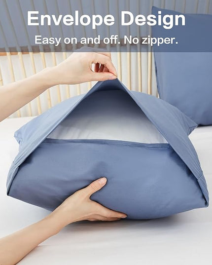 ROSGONIA Twin Comforter for College Girls Boys Slate Blue,1 Blue Comforter & 1 Pillowcase All Season Kids Comforter Sets Lightweight Dorm Bedding - LeafyLoom