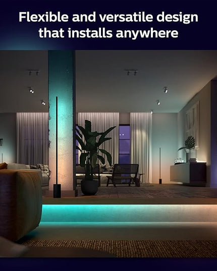 Philips Hue Indoor 3-Foot Smart LED Light Strip Extension - Flowing Multicolor Effect - Requires Base Kit - 1 Pack - Control with Hue App - Works with Alexa, Google Assistant and Apple HomeKit PhilipsHue
