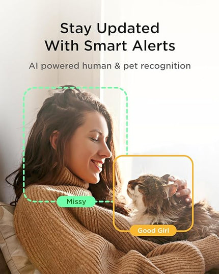 Petcube Cam 360 The Pack of 2 Camera | Ultimate Interactive WiFi Pet and Home Security Pan-Tilt Camera with Phone App, 1080p HD Video, 360° Rotation, Night Vision, Smart Alerts for Home Surveillance Petcube