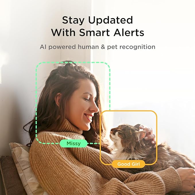 Petcube Cam 360 The Pack of 2 Camera | Ultimate Interactive WiFi Pet and Home Security Pan-Tilt Camera with Phone App, 1080p HD Video, 360° Rotation, Night Vision, Smart Alerts for Home Surveillance Petcube