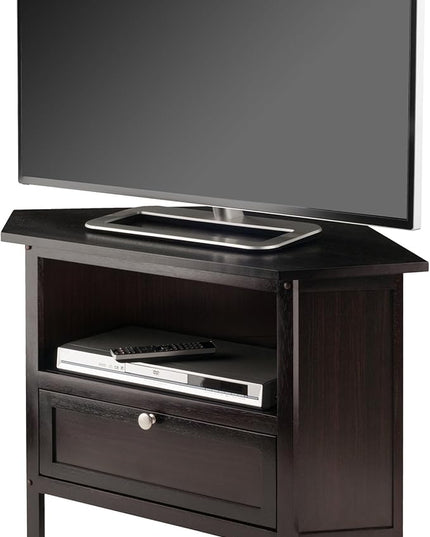 Winsome Corner TV Stand, Screens up to 27", Espresso (92634) - LeafyLoom