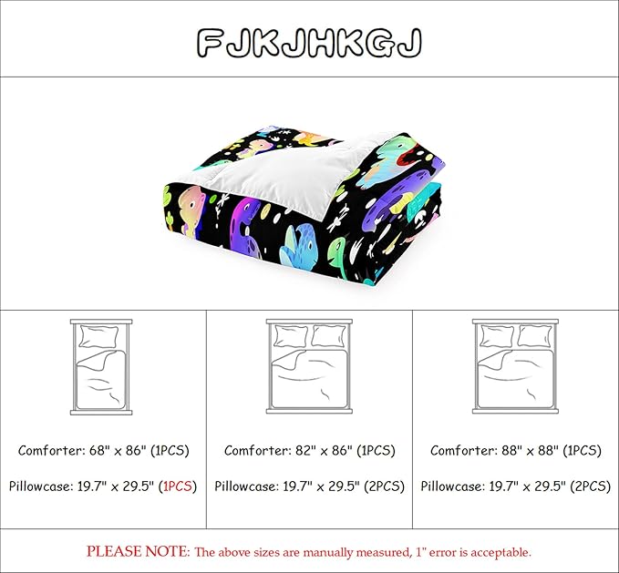 Cartoon Dinosaur Comforter Set for Boys Colorful Gradient Dinos Bedding Sets Queen Size Cute Dinosaurs Prints Comforter Set Soft Microfiber 3Pcs Bed Sets with 2 Pillowcases - LeafyLoom