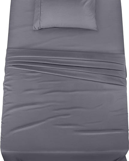 Utopia Bedding Twin Bed Sheets Set - 3 Piece Bedding - Brushed Microfiber - Shrinkage and Fade Resistant - Easy Care (Twin, Grey) - LeafyLoom