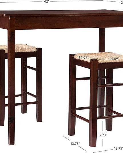 Linon Tavern Three Piece Counter Set, Espresso - LeafyLoom