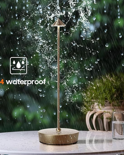 2Pack Cordless Table Lamp Rechargeable , Portable Outdoor LED Table Lamp Waterproof 6000mAh Battery Desk Lamp, 3 Color Stepless Dimming Table Light for Restaurant/Bedroom/Bar/Outdoor Party/Camping - LeafyLoom