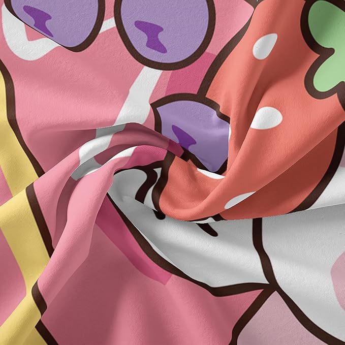 Kawaii Bear Comforter King,Pink Bear Comforter Set for Kids Teens Girls,3Pcs Bedding Set Printed Comforter with 2 Pillowcases,Down Alternative,Soft and Lightweight，King Size - LeafyLoom