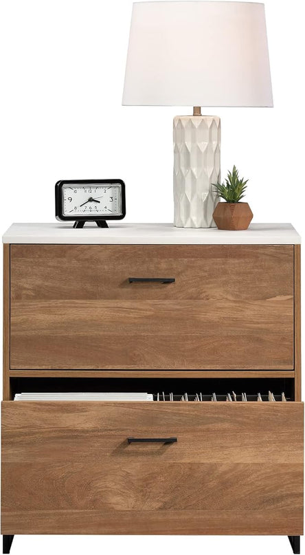 Sauder Tremont Row Lateral File, L: 15.71" x W: 27.95" x H: 29.53", Sindoori Mango - LeafyLoom