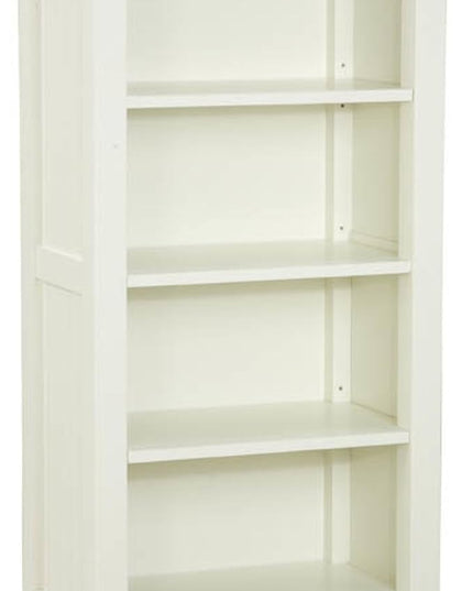 Alaterre Shaker Cottage Bookcase, Four Shelf, Ivory - LeafyLoom