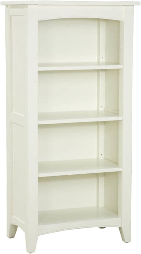 Alaterre Shaker Cottage Bookcase, Four Shelf, Ivory - LeafyLoom
