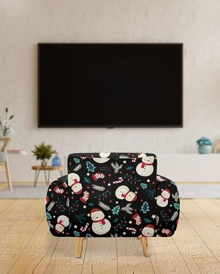 FKELYI Christmas Decor Sofa Couch Cover Cute Snowman Furniture Protector Easy Going Stretch Sofa Slipcover for Indoor Washable Sofa Slipcovers S FKELYI