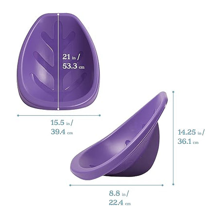 ECR4Kids Leaf Floor Seat, Rocker Chair, Purple, 6-Piece - LeafyLoom