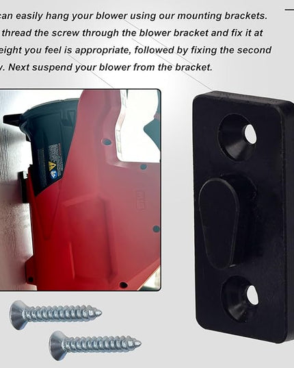 Leaf Blower Wall Mount Compatible with Milwaukee Leaf Blower M18 2724-20 2724-21, Plastic Wall Holder use for Hanging Leaf Blower - Mounting Bracket - LeafyLoom