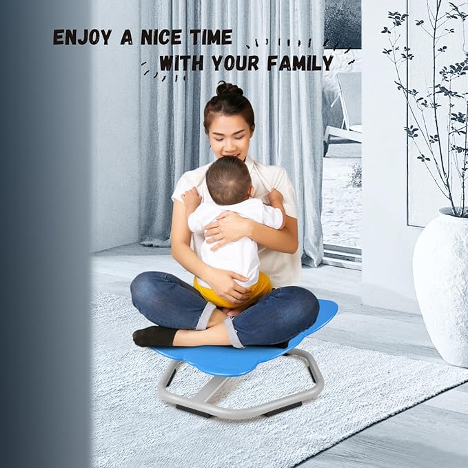 Elephant Kids Swivel Chair, Seat and Spinning Chair, Body Coordination Training Chair, Dark Blue Non Slip Sensory Toys 360° Spinning Chair for Autistic Kids Aged 3+, Improving Kid's Physical Fitness - LeafyLoom