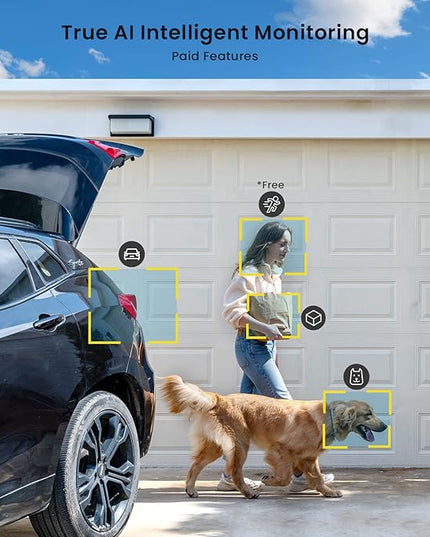 ieGeek 5MP Security Cameras Wireless Outdoor, Solar Outdoor Security Cameras System 360° PTZ with Spotlight & Siren, 2.4Ghz Outdoor Cameras for Home Security,Color Night Vision, Compatible with Alexa ieGeek
