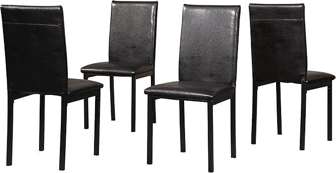 NicBex Haerin-SD-00347-LWJ Dining Chairs, 21.5"x17.5"x36", Black - LeafyLoom
