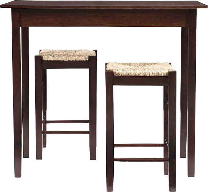 Linon Tavern Three Piece Counter Set, Espresso - LeafyLoom
