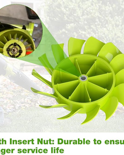 529437003/529437004/529437001 Blower Fan Blade for Ryobi 18 Volt/Homelite Blower Fan P2108 P21081 P21081VN P21081VNM (W/Insert Nut - LeafyLoom