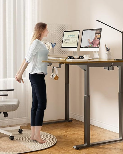 Dripex Standing Desk, 63"/ 71" L Shaped Desk Adjustable Height, Electric Corner Stand Up Desk Large Home Office Desk Computer Workstation, Dual Motor Sit Stand Desk 4 Legs, Super Stable - LeafyLoom