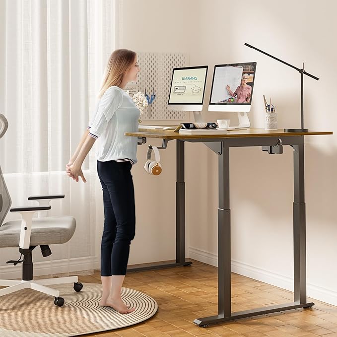 Dripex Standing Desk, 63"/ 71" L Shaped Desk Adjustable Height, Electric Corner Stand Up Desk Large Home Office Desk Computer Workstation, Dual Motor Sit Stand Desk 4 Legs, Super Stable - LeafyLoom