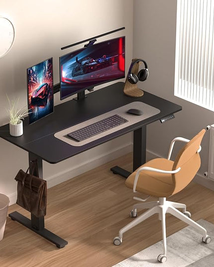 Electric Standing Desk Height Adjustable - 48 x 24 Inches Sit Stand up Desk & Memory Preset Ergonomic Rising Desks for Work, Home Office Workstation Gaming Rising Desk Study Table - LeafyLoom