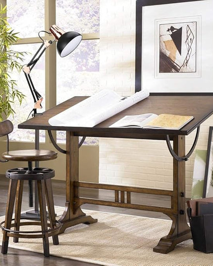 Metal Swing Arm Desk Lamps, Adjustable and Flexible, Feading with Base and Clip 2-in-1 Function, Fit E26&E27 Bulbs Base, Application in Bedroom Living Room, Office Home (Black+Rose Gold) - LeafyLoom