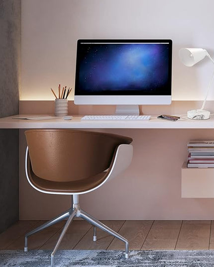 Globe Electric 52295 Belmont 17" Desk Lamp, Matte White, White Faux Marble Base, 2.1A USB Port, On Off Rocker Switch at Base - LeafyLoom