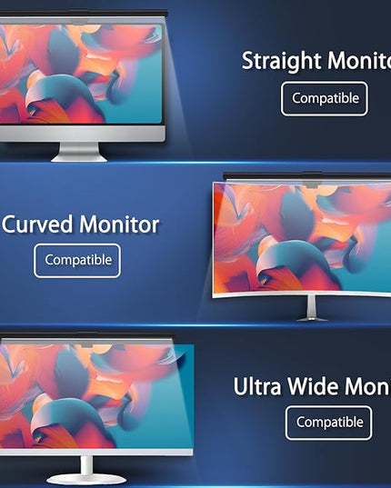 OOWOLF Monitor Light Bar (Pack of 2) Screen Light Bar,CRI≥95 Desk Lamp for Eye-Caring,No Glare,Dual Light,Filter Blue-Light,3-Color Mode,Memory Dimming,e-Reading Task Lamp,Computer Light for Desk - LeafyLoom