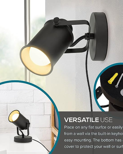 Catalina Lighting Modern Multipurpose Spotlight Desk or Wall Mount Accent Lamp, 6", Dark Bronze, 2 Count (Pack of 1) - LeafyLoom