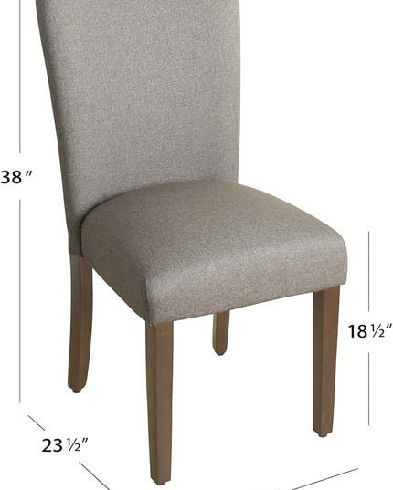 HomePop Classic Parsons Dining Chairs, Single Pack, Ash Gray - LeafyLoom