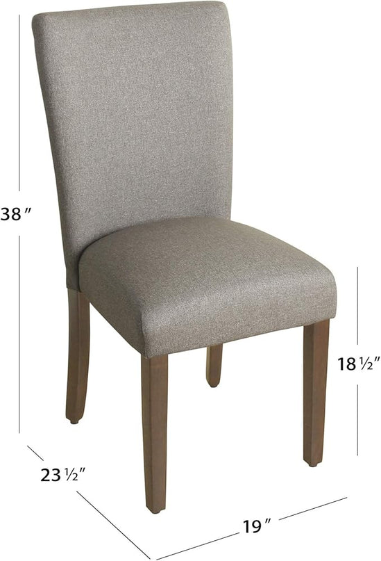HomePop Classic Parsons Dining Chairs, Single Pack, Ash Gray - LeafyLoom