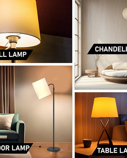 4 Lamps + Remote Control for - Floor Lamps for Living Room - 3 Lights Mode Tall Lamp for Living Room - Corner 360 Reading Lamps Floor Standing LED Floor Lamps for Living Room Floor Lamp with Remote - LeafyLoom
