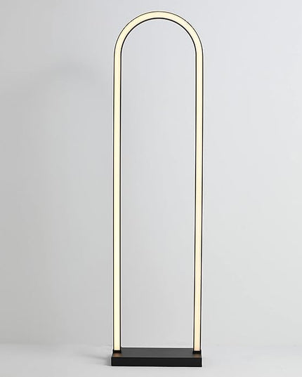 LUCĒ by Mercer Project Modern LED Arched Floor Lamp, Black - LeafyLoom