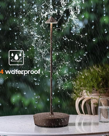 2Pack Cordless Table Lamp Rechargeable, Portable Outdoor LED Table Lamp Waterproof 6000mAh Battery Desk Lamp, 3 Color Stepless Dimming Table Light for Restaurant/Bedroom/Bar/Outdoor Party - LeafyLoom