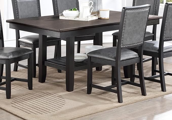 NicBex Hachi-DT-00150-DX-1 Dining Table, 64" x 40" x 30", Coffee - LeafyLoom